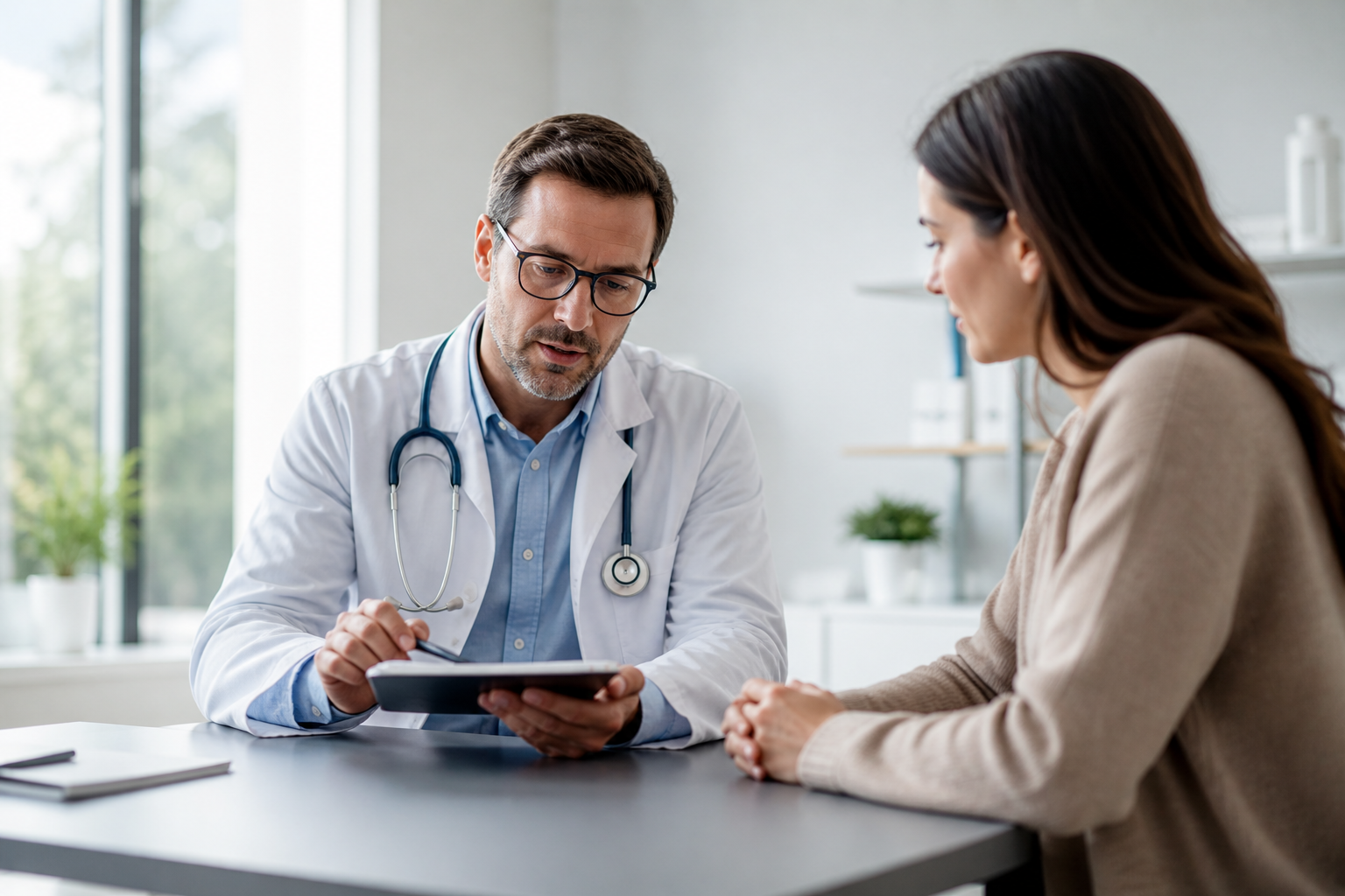 Doctor consulting patient